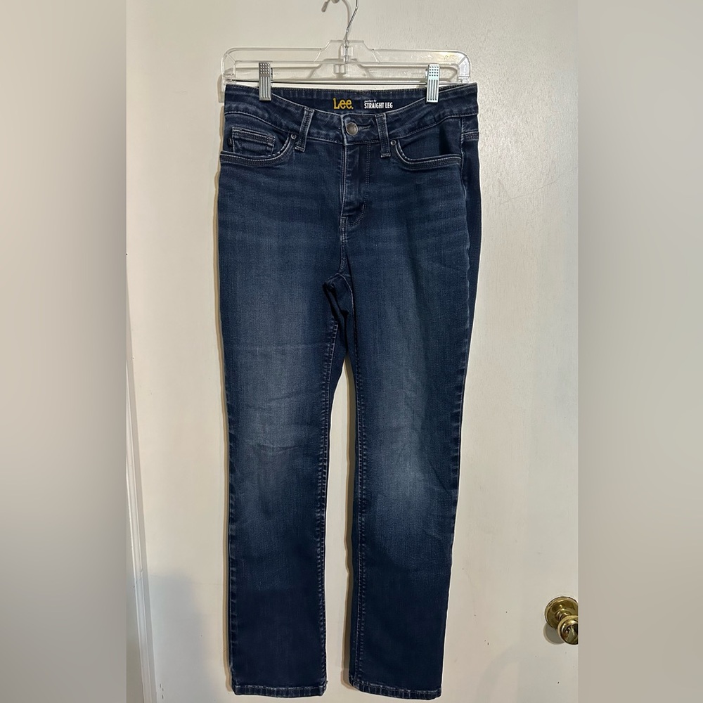 Lee Dark Indigo Straight Leg Jeans